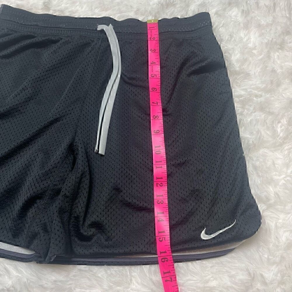 Nike Dri Fit Gym Shorts Retro Mesh Training Black Size Medium Lined Drawstring A - Picture 6 of 10